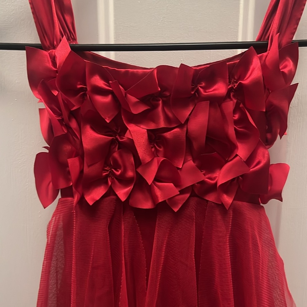 Elegant Red Kids Dress - Picture 3 of 6